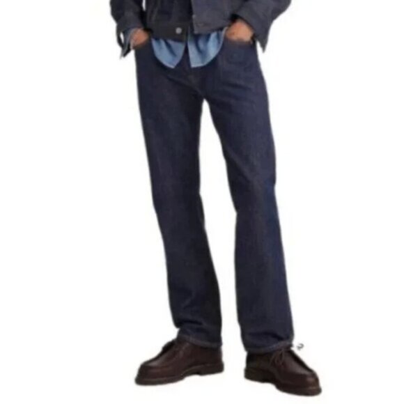 Levis 501 Straight Leg Button Fly Jeans - Picture 3 of 8